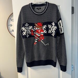 Akon made by Artisans 100% cotton ice hockey sweater size L